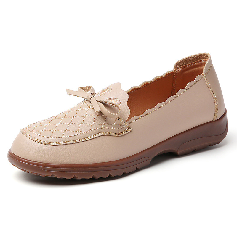 2025 Kožne cipele za žene, proljetne, ravne pete s mašnom, ženske cipele s resicama i mekim potplatom, bez rukava, ležerne ženske cipele