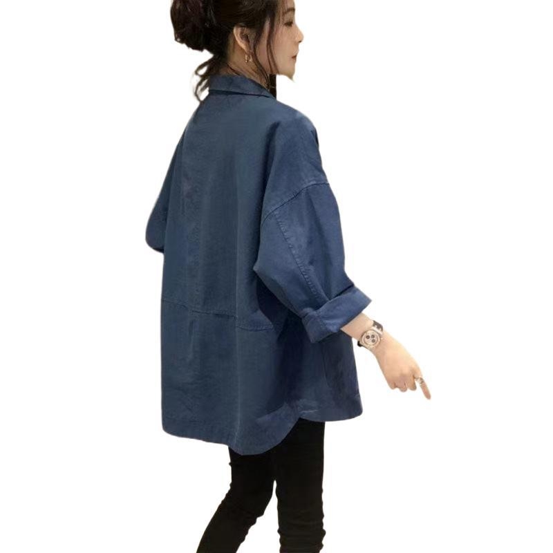 Khaki värvi ülikonnajakk väikestele naistele, lahtised suured suurused, vabaaja õhuke ülikond, kevad- ja sügiskollektsioon 2025, kevad- ja sügiskollektsioon, Euroopa jaam