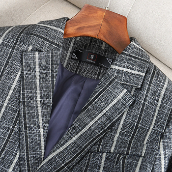 Γυναικείο μπουφάν με κάθετες ρίγες, στενή γραμμή, κομψό, casual τοπ κορεάτικου στιλ, άνοιξη & φθινόπωρο 2025