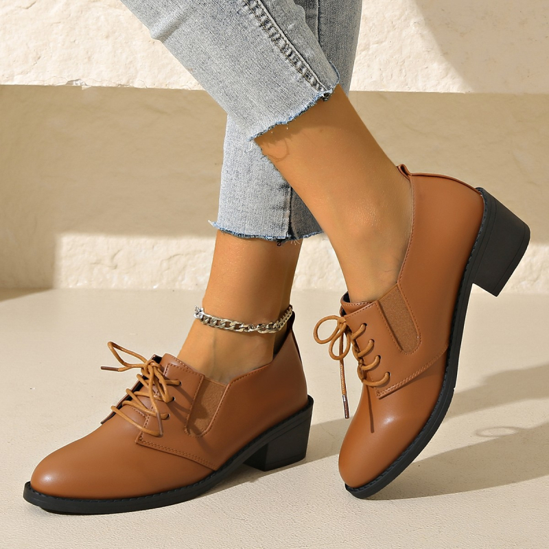 Veľkoobchodné dámske topánky s vysokým podpätkom pre väčšie veľkosti, jar 2025, nové, okrúhle, hrubé, s hrubým podpätkom