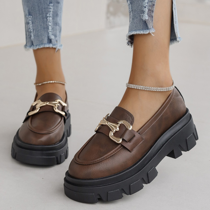 Dámske kožené topánky v britskom štýle s hrubou podrážkou, nové, na vysokom podpätku, s jednou vrstvou, hrubou podrážkou, plus size, univerzálne mokasíny