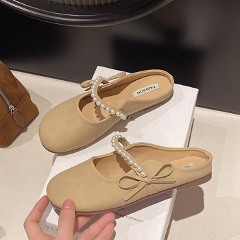 Ravne papuče s mekim dnom, ženske vanjske cipele, nove proljetne i ljetne sandale i papuče Mary Jane, nježne večernje cipele