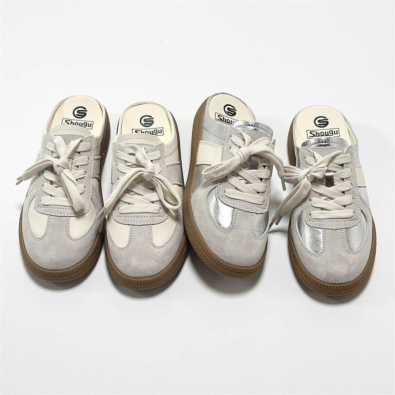 Moderne Baotou papuče za žene, veleprodaja, proljetna i jesenska gornja odjeća, bijele ležerne cipele za trening, ravne sandale