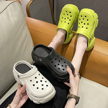 Moteriški urviniai bateliai – madingi 2023 m. pavasario ir vasaros slaugytojų neslystantys paplūdimio šlepetės su „Baotou“ dvigubo dėvėjimo storapadžiais sandalais moterims