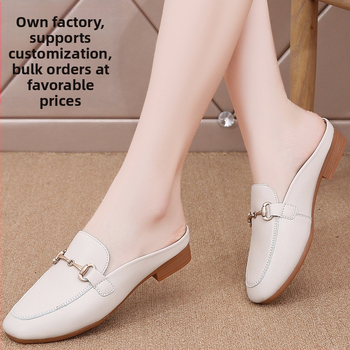 Dámske papuče Baotou, ploché, nízke, letné, všestranné, štýlové, ležérne, priedušné a pohodlné.