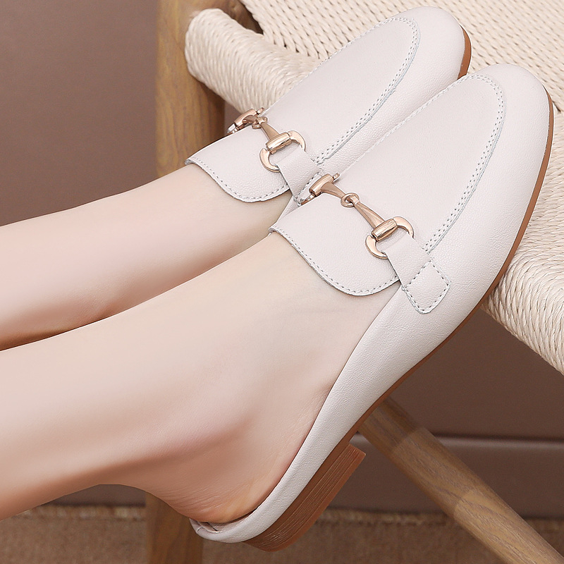 Dámske papuče Baotou, ploché, nízke, letné, všestranné, štýlové, ležérne, priedušné a pohodlné.