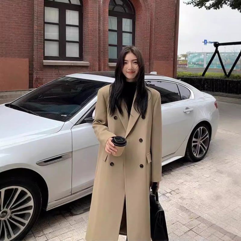 Palton 2024 Primăvara și Toamna Nou Femeii Populare Lungime Medie Mici High-end Casual Suit Palton