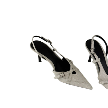 Σέξι γυναικεία παπούτσια με μυτερό τακούνι στιλέτο, καλοκαίρι 2025, νέα γαλλικά στυλ, κομψά σανδάλια με δάχτυλα, niche single layer παπούτσια