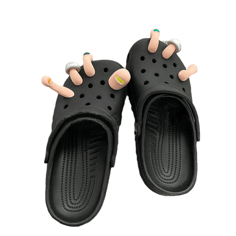 Tarpvalstybinis kūrybinis modeliavimas pėdos nykščio skylei batų aksesuarai dekoratyviniai silikoniniai amatų asmenybės juokingi šlepečių aksesuarai