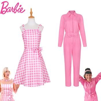 Barbie cos šaty Barbie Horúce filmové ružové šaty Šaty na párty cosplay Halloweenske šaty na javiskové šaty
