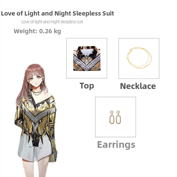 Valguse ja öö armastuse cosplay riided Youyou suvine naismeister valguse armastus unetu öö SHA mi Haiyou särk naissoost COS