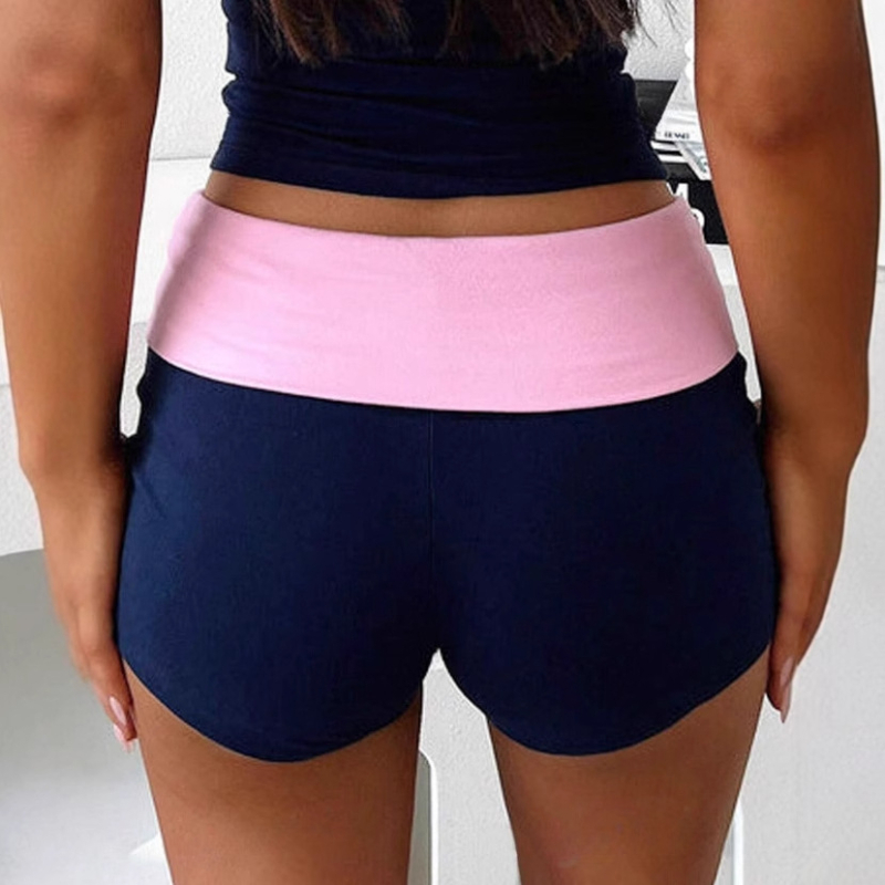 2025 Prekogranične europske i američke ležerne sportske kontrastne kratke hlače, modne ženske uske hlače za mršavljenje, seksi vruće hlače za jogu, za sve uzraste