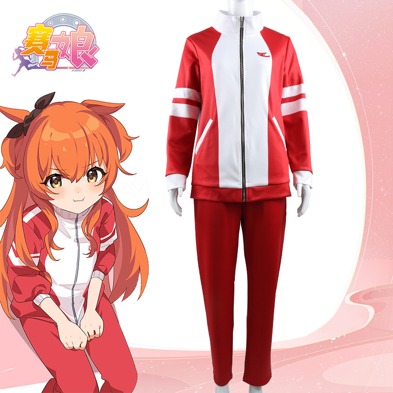 Hobuste võiduajamise ema cos riided vaikne Suzuka erinädala vormiriietus cosplay anime spordiülikond teisejärguline jüaani igapäevane vormiriietus
