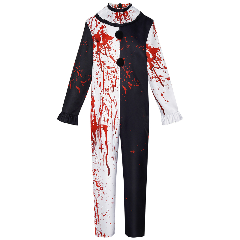 Broken Soul Clowni kostüüm Broken Soul Clowni verine kleit Jumpsuit Halloweeni teisejärguline cosplay kostüüm