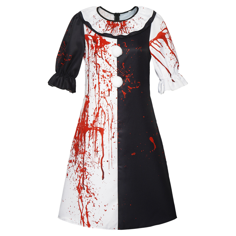Broken Soul Clowni kostüüm Broken Soul Clowni verine kleit Jumpsuit Halloweeni teisejärguline cosplay kostüüm