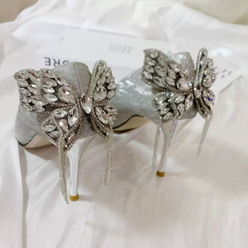 Naujas skandinaviško stiliaus kutais puoštas deimantinis lankelis, audinio batų gėlė, aukštakulnių aksesuarai, „pasidaryk pats“ lipni kulno dekoracija