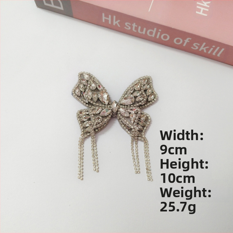 Naujas skandinaviško stiliaus kutais puoštas deimantinis lankelis, audinio batų gėlė, aukštakulnių aksesuarai, „pasidaryk pats“ lipni kulno dekoracija