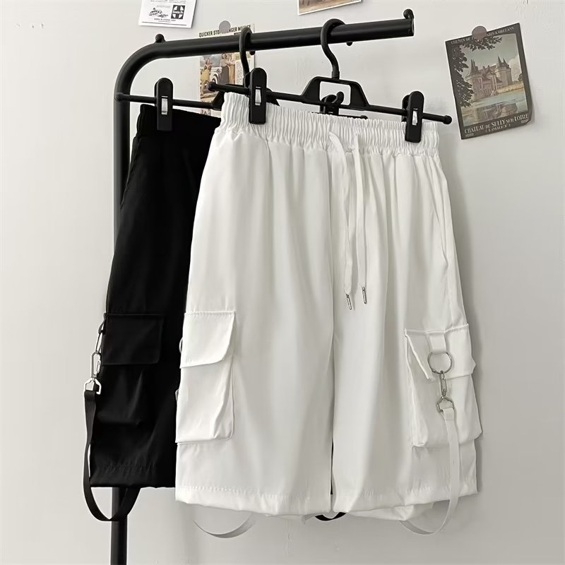 Muške ljetne kratke hlače, radna odjeća, ležerne hlače srednjeg sloja, široke modne hlače, trendi svestrane kratke hlače s karakterom