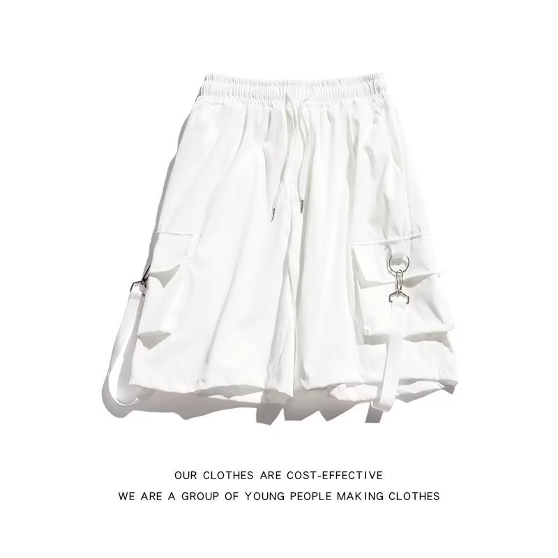 Muške ljetne kratke hlače, radna odjeća, ležerne hlače srednjeg sloja, široke modne hlače, trendi svestrane kratke hlače s karakterom