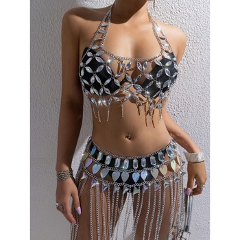 Euroopa ja Ameerika piiriülesed ehted uued imitatsiooniga kalliskividega õõnes rinnahoidja bikiinirihmaga tutiga seelikuülikonna kehakett