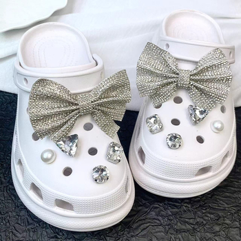 Nauja tarpvalstybinė batų sagtis „pasidaryk pats“ dekoracija juodai baltam kaspinui, deimantinis kostiumas, tinkantis skylutei, batų papuošalų gamintojai, didmeninė prekyba