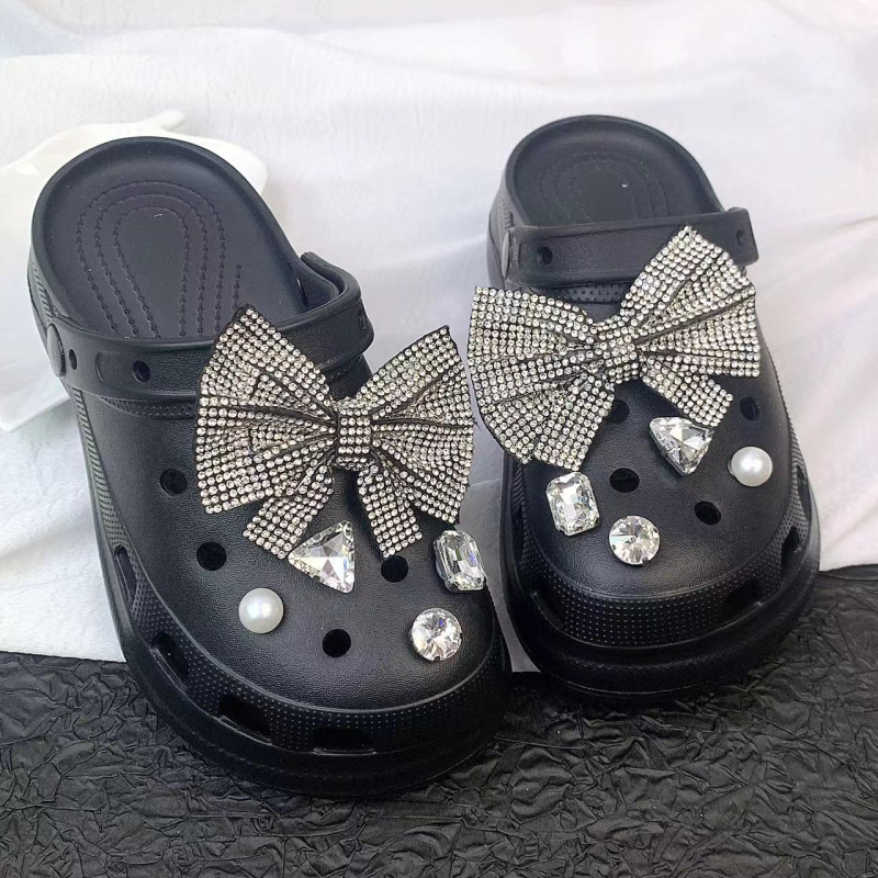 Nauja tarpvalstybinė batų sagtis „pasidaryk pats“ dekoracija juodai baltam kaspinui, deimantinis kostiumas, tinkantis skylutei, batų papuošalų gamintojai, didmeninė prekyba