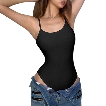 Ευρωπαϊκό και αμερικανικό στυλ 2024 καλοκαίρι νέα γυναικεία μόδα σέξι ενδύματα μονόχρωμη λευκή ολόσωμη φόρμα με λεπτή μέση και πλάτη χωρίς πλάτη