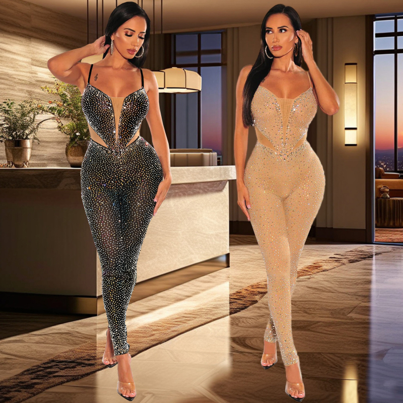 C7163 Cezhraničné AliExpress Amazon Európske a americké módne dámske sexy slim fit kabelky s trakmi na ramene s kamienkami