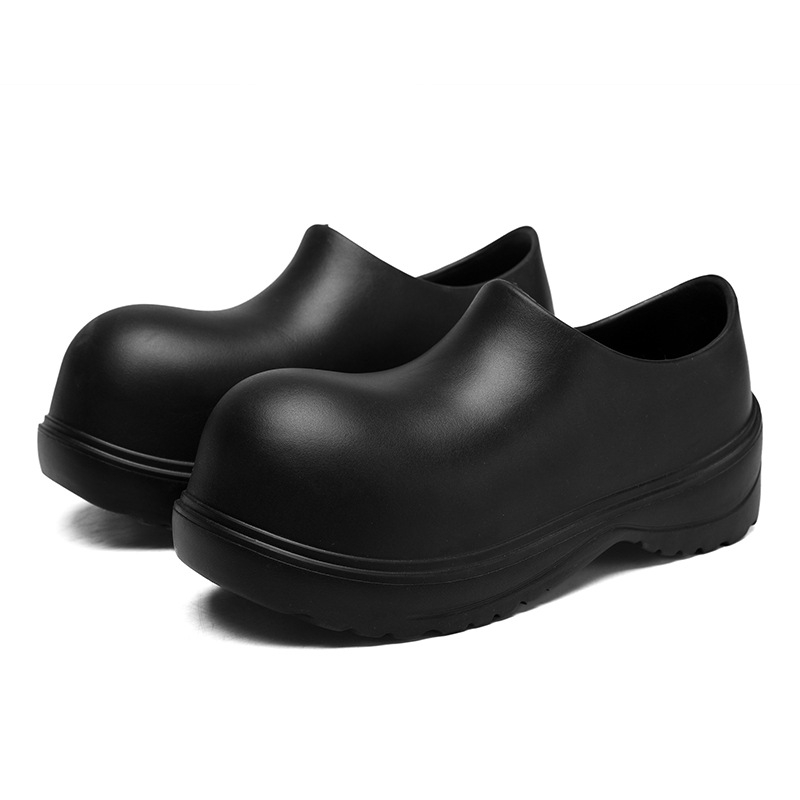 Παπούτσια Derby Niche Δερμάτινα παπούτσια με μεγάλο δάχτυλο, ανδρικά και γυναικεία παπούτσια EVA, για ζευγάρια, για την εποχή των βροχών, με χοντρή σόλα, αντιολισθητικά παπούτσια σεφ Little Red Book