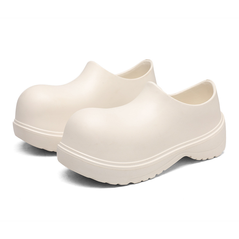 Παπούτσια Derby Niche Δερμάτινα παπούτσια με μεγάλο δάχτυλο, ανδρικά και γυναικεία παπούτσια EVA, για ζευγάρια, για την εποχή των βροχών, με χοντρή σόλα, αντιολισθητικά παπούτσια σεφ Little Red Book