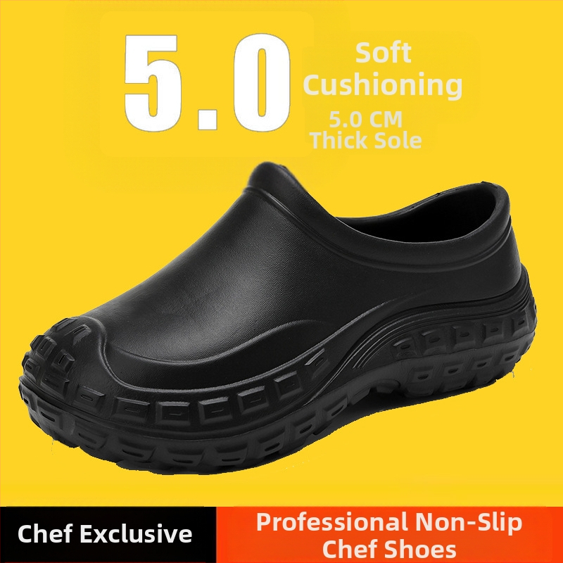 Χονδρικά παπούτσια κουζίνας με ένα πεντάλ σεφ, τρία παπούτσια κουζίνας με αντιολισθητική σόλα, χοντρή σόλα και ανθεκτικά στη φθορά ανδρικά αποσμητικά παπούτσια