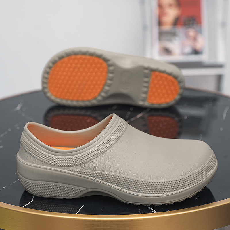 Veľkoobchodné neporézne topánky s otvormi pre mužov, protišmykové, odolné proti opotrebovaniu, pracovná obuv, hotelová jedáleň, reštaurácia, nepremokavé kuchárske topánky pre mužov