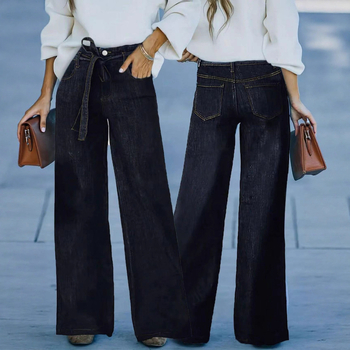 Αμερικανικό στυλ Spice Girl Ρετρό φαρδιά τζιν Φθινοπωρινό νέο φαρδύ τζιν φαρδύ παντελόνι