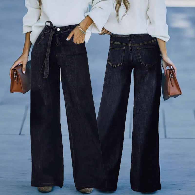 Αμερικανικό στυλ Spice Girl Ρετρό φαρδιά τζιν Φθινοπωρινό νέο φαρδύ τζιν φαρδύ παντελόνι