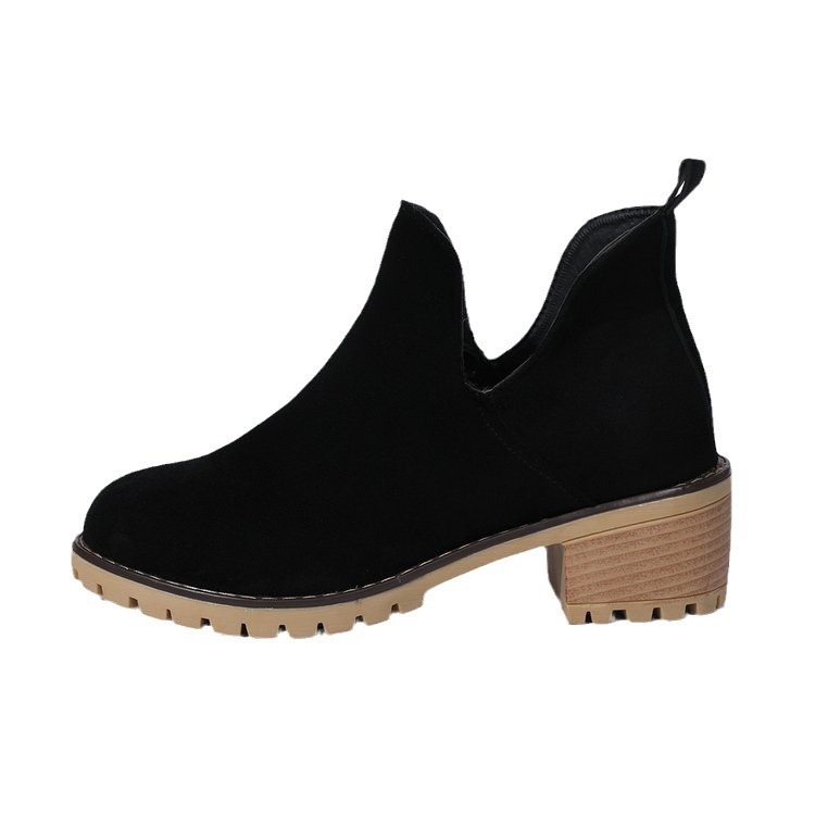 Μπότες Chelsea με χοντρό τακούνι, σε μεγάλη ποικιλία, για γυναίκες, φθινόπωρο και χειμώνα 2024, νέες, γυναικείες μπότες martin με ένα βήμα σε απόθεμα.