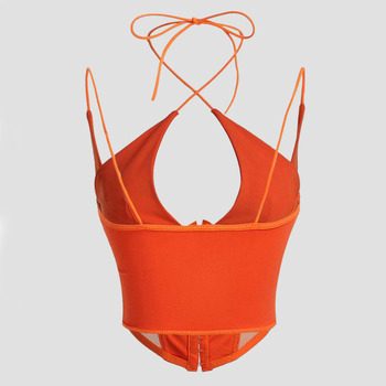 Αποκλειστική διασυνοριακή πώληση εκρηκτικού, καυτού κοριτσιού με κρεμαστό λαιμό, μονόχρωμο, mesh, προοπτική, καθαρή επιθυμία, street style, σέξι καμιζόλα W0256