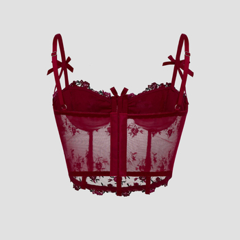 Διασυνοριακή Ευρώπη και Ηνωμένες Πολιτείες νέο ατσάλινο δαχτυλίδι κορσέ προοπτική κέντημα φλοράλ φιόγκο ψαροκόκαλο μικρό γιλέκο LY001