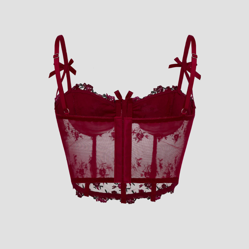 Novi čelični prstenasti korzet s vezom, cvjetnom mašnom i malim prslukom s ribljom kosti, prekogranične Europe i Sjedinjenih Država, LY001