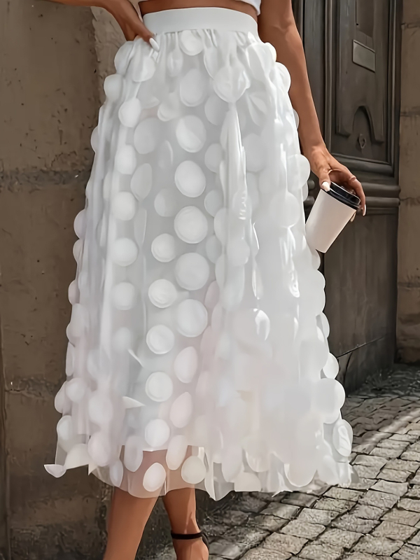 Europske i američke prekogranične eksplozije Proljeće i ljeto Trodimenzionalna dekorativna mrežasta ženska suknja srednje duljine s podstavom