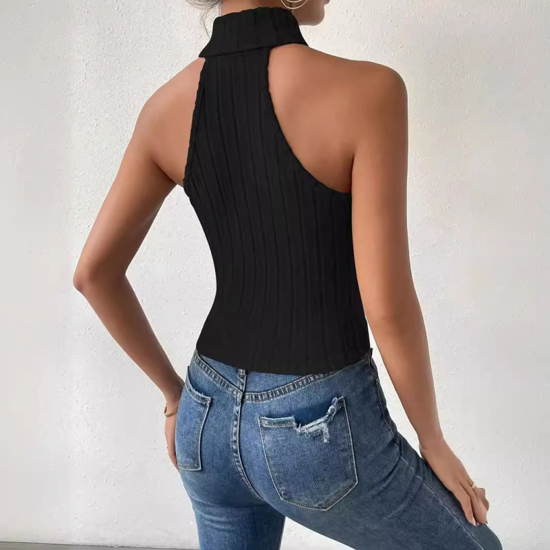 2025 Nové európske a americké exportné vesty s okrúhlym výstrihom, jesenné svetre, dámske luxusné pletené oblečenie bez rukávov od Amazonu