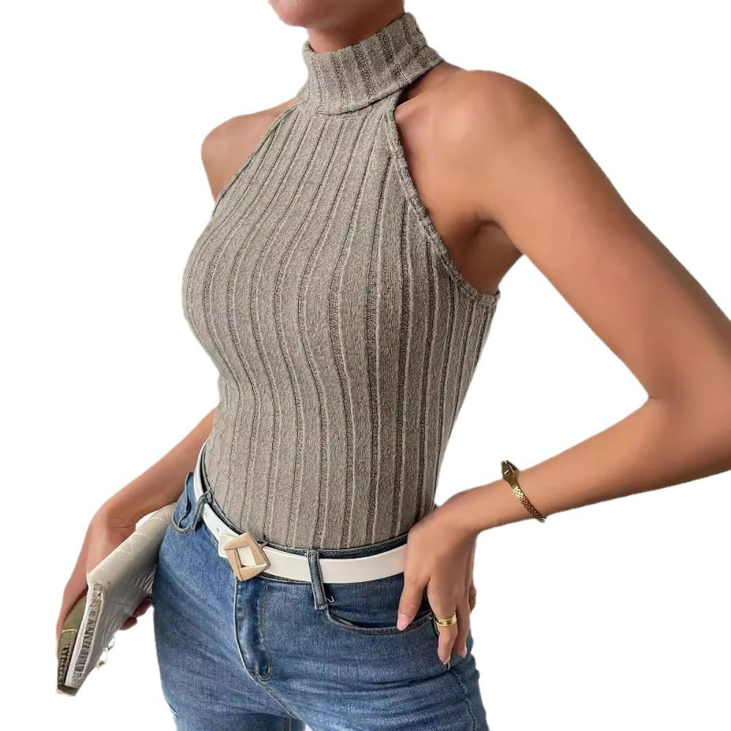 2025 Nové európske a americké exportné vesty s okrúhlym výstrihom, jesenné svetre, dámske luxusné pletené oblečenie bez rukávov od Amazonu