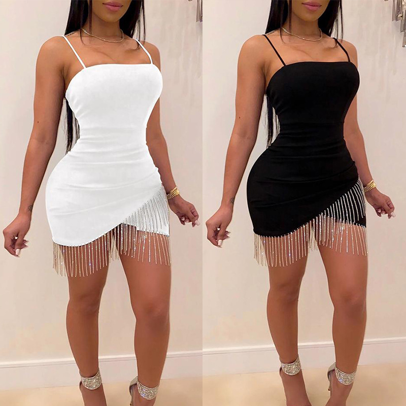 Tvornička izravna prodaja, europska i američka haljina za prianjanje uz bokove, noćni klub, tubus, resa, vrući dijamanti, treger, nova haljina za žene, dropshipping