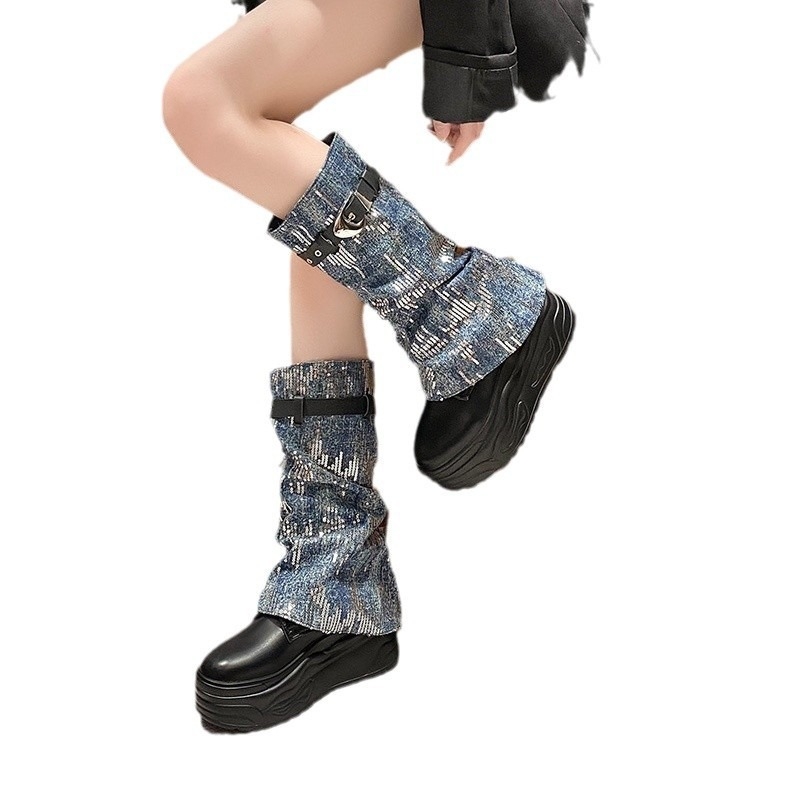 Dámske topánky pre plnšie veľkosti 35-42, odnímateľné nohavice, čižmy, dámske čižmy na platforme s okrúhlou špičkou, pekné rytierske čižmy, móda