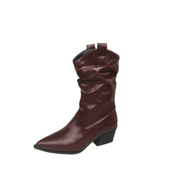 Jesen i zima 2024. Nove zapadnjačke traper čizme s debelom petom u korejskom stilu, niske čizme od brušene kože i Chelsea čizme za žene