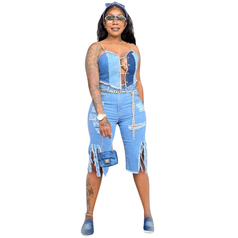 Nové dámske džínsy s nepravidelným strapcovým otvorom, európske a americké, Amazon ebay, rok výroby 2021