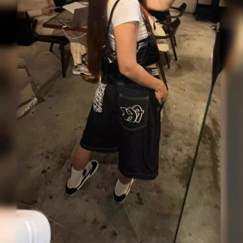 Nové americké retro džínsové šortky, pánske a dámske letné prané, opotrebované modré, módne voľné ležérne nohavice