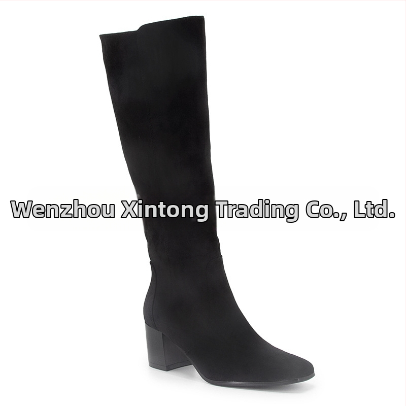 Zahraničný obchod Európa a Spojené štáty vietor malé štvorcové hlavy westernové kovbojské čižmy 2024 jeseň a zima nové hrubé podpätky PU vysoko módne čižmy dámske prílivové čižmy