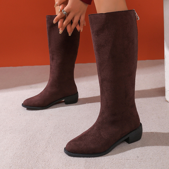 Modne ženske čizme za jesen i zimu 2024. Nove čizme sa srednjom debelom petom, svestrane visoke čizme