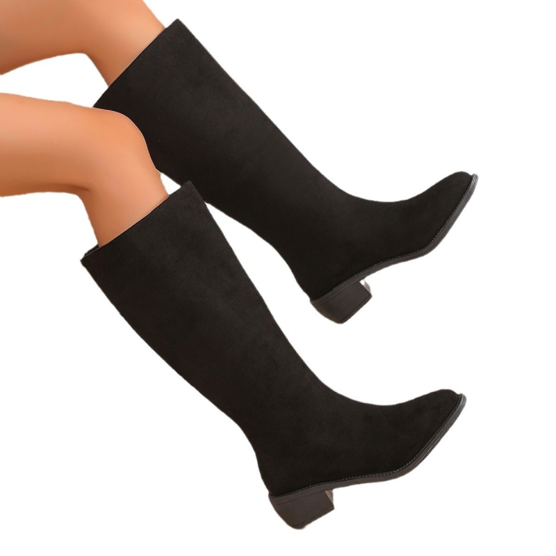 Modne ženske čizme za jesen i zimu 2024. Nove čizme sa srednjom debelom petom, svestrane visoke čizme