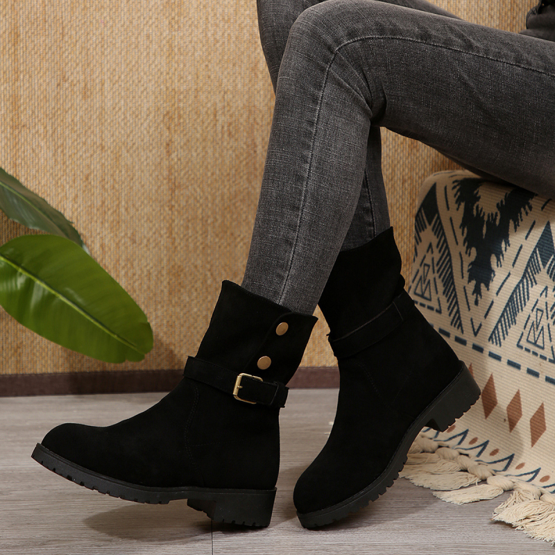 Gležnjače s kopčom za remen, matirane Martins, nove ležerne gležnjače od brušene kože iz 2024.